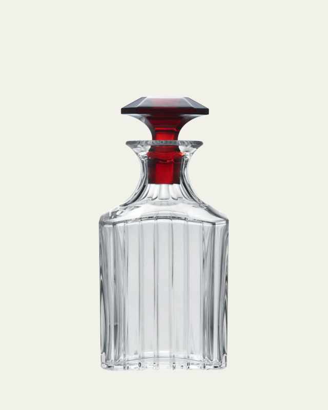 Harmonie Red Crystal Whiskey Decanter, 30 oz.
